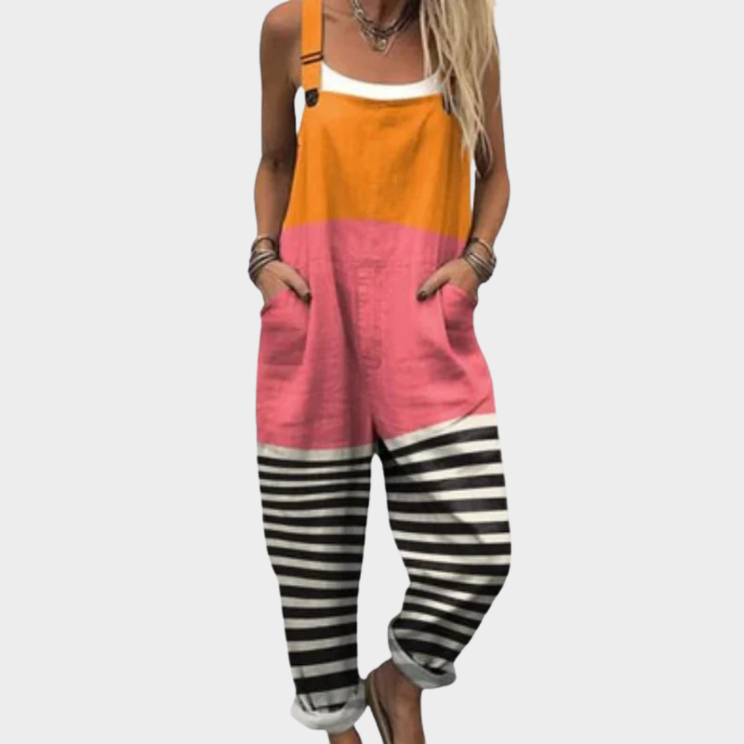Pantalón de tirantes impreso y cómodo