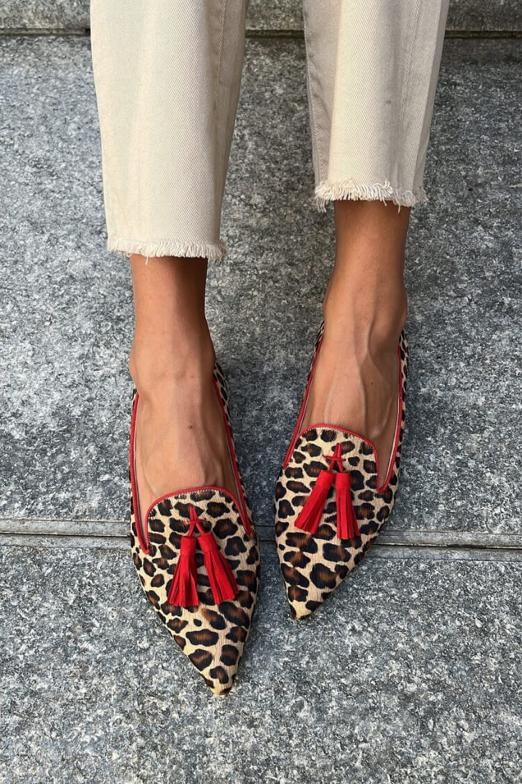 Naya | Mocasines Leopardo con Pompones
