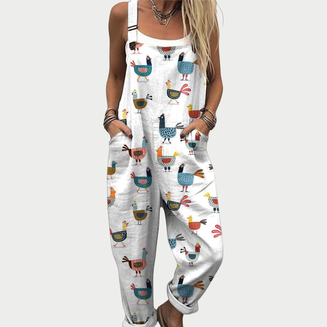 Pantalón de Tirantes Impreso y Cómodo