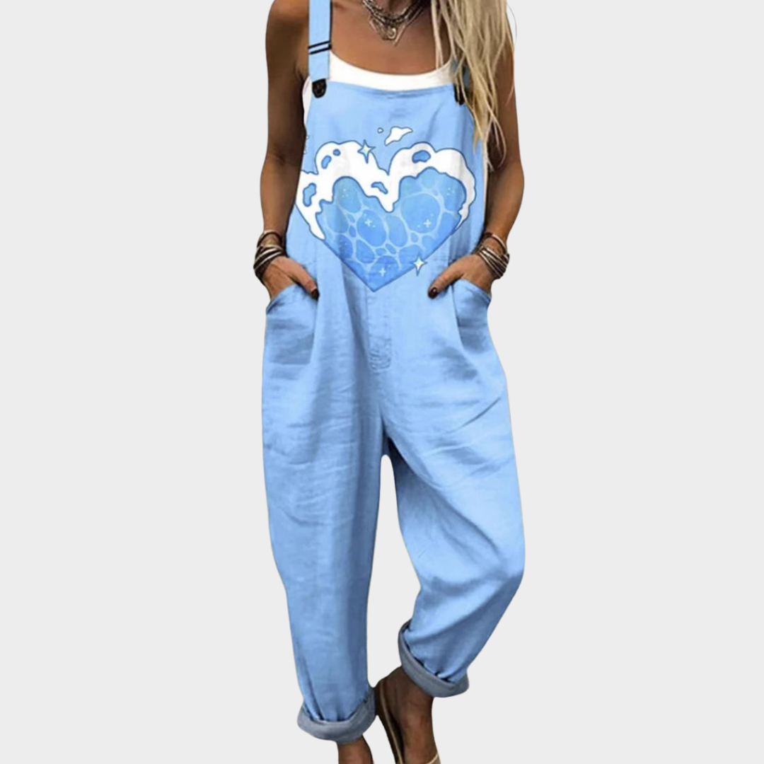 Pantalón de tirantes impreso y cómodo
