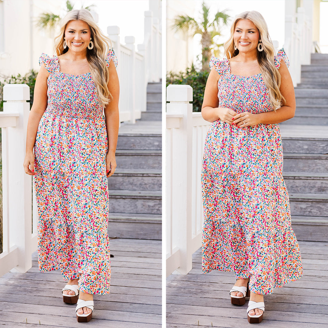Vestido Midi Gerbera, Rosa