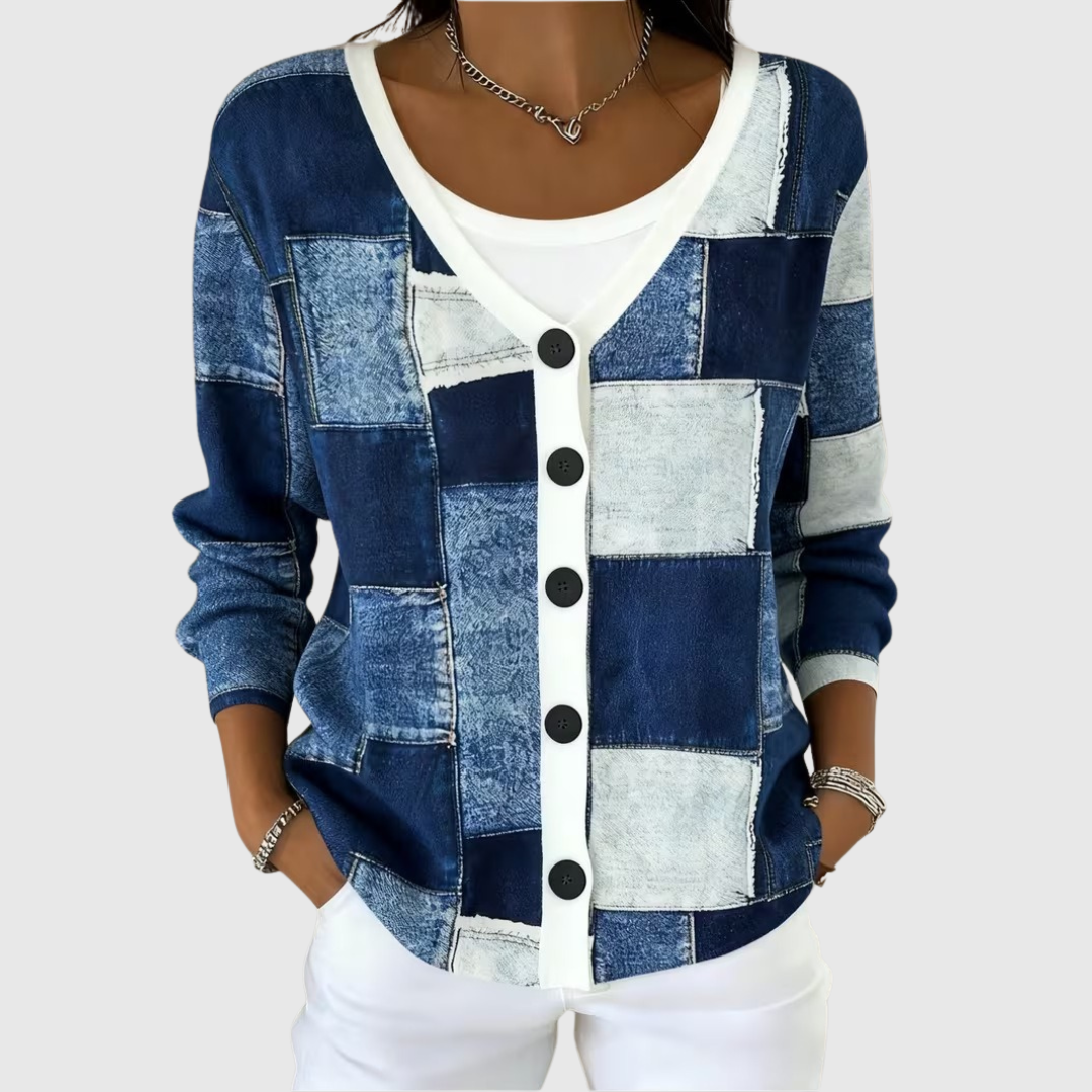 Sidonie | Cárdigan Patchwork Moderno