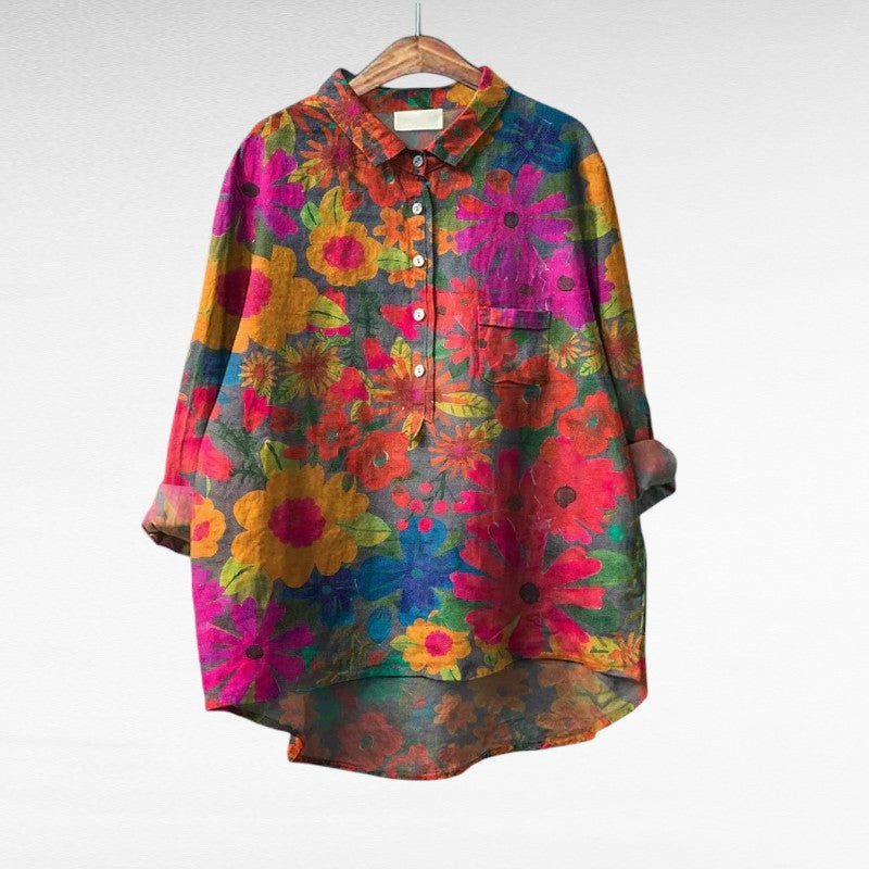 Amandine | Blusa Floral Vibrante