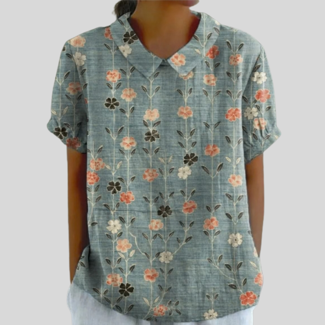 Élora | Blusa Flores Alineadas