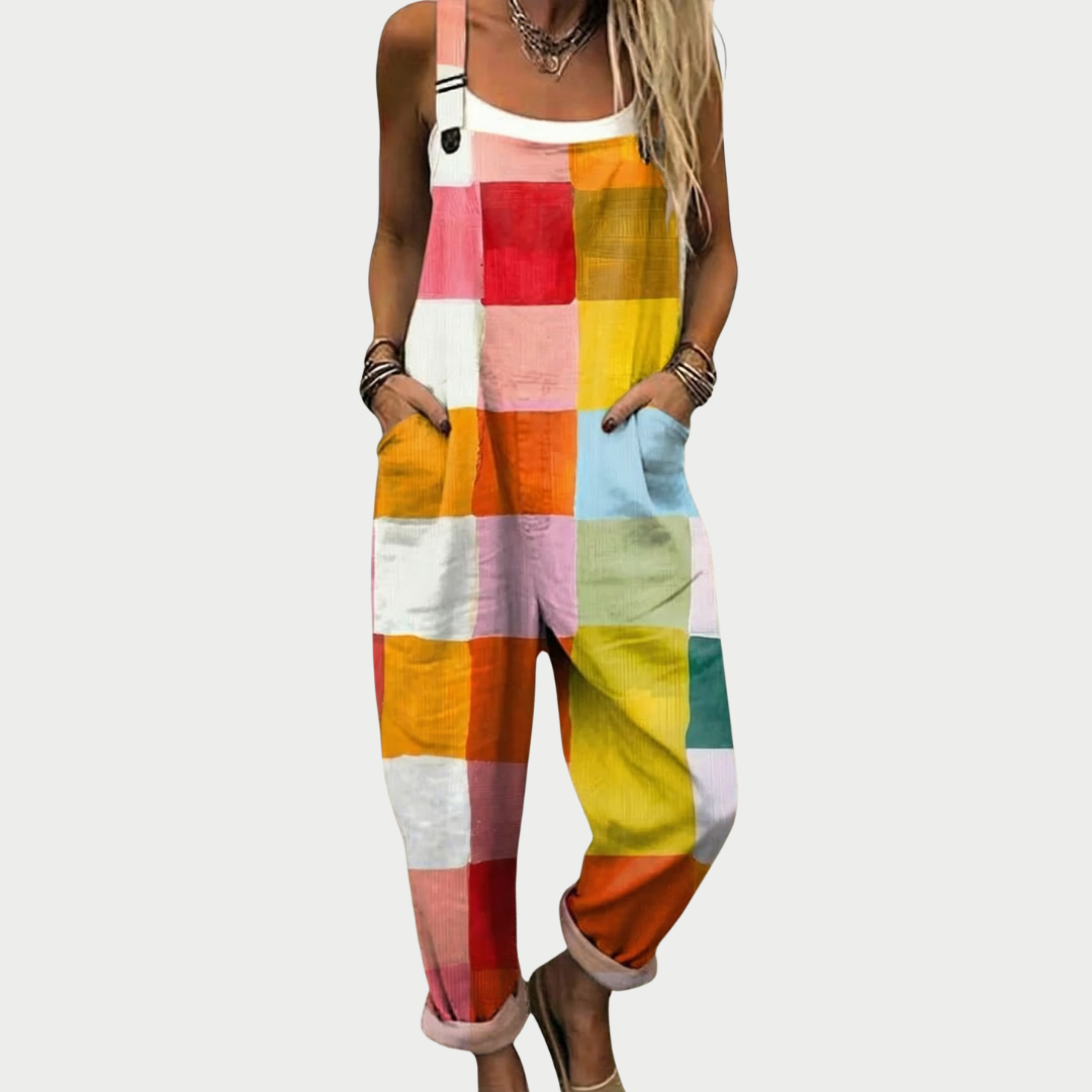 Pantalones de tirantes estampados cómodos
