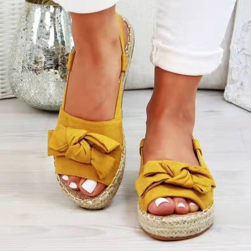 Irina - Damskie Klapki Albańskie Na Lato Casual w Węzeł Zawieszka Paski