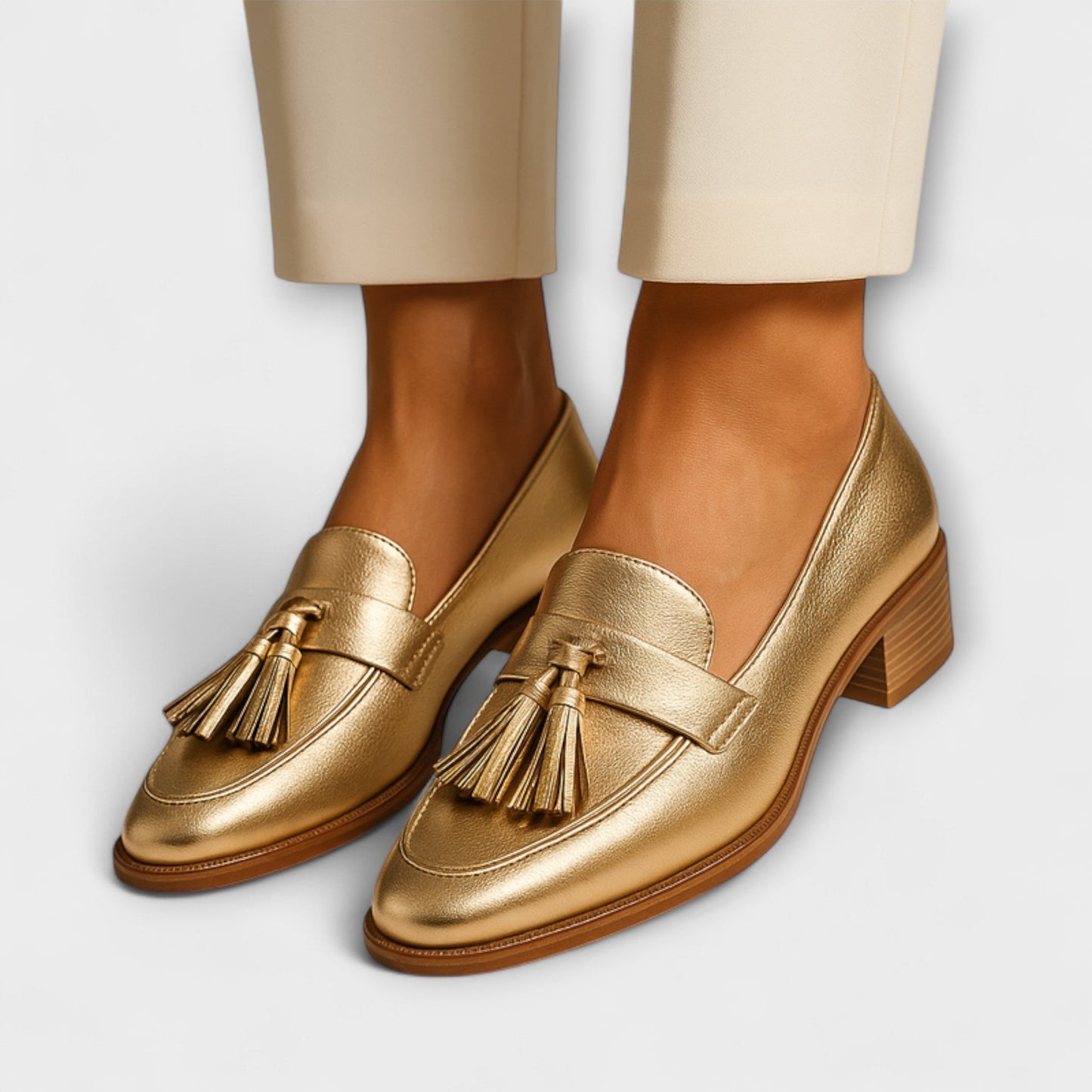 Clara | Mocasines Dorados