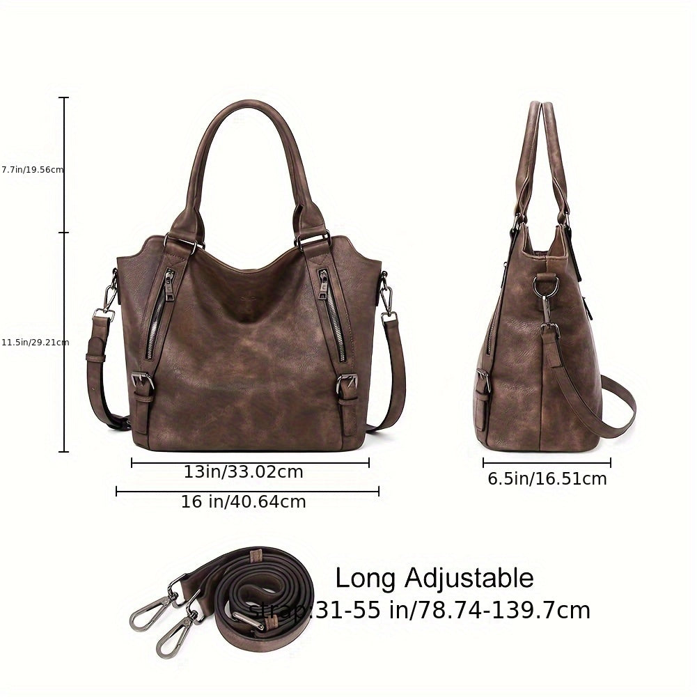 Laurine | Bolso Tote Elegante Multi-Cremalleras