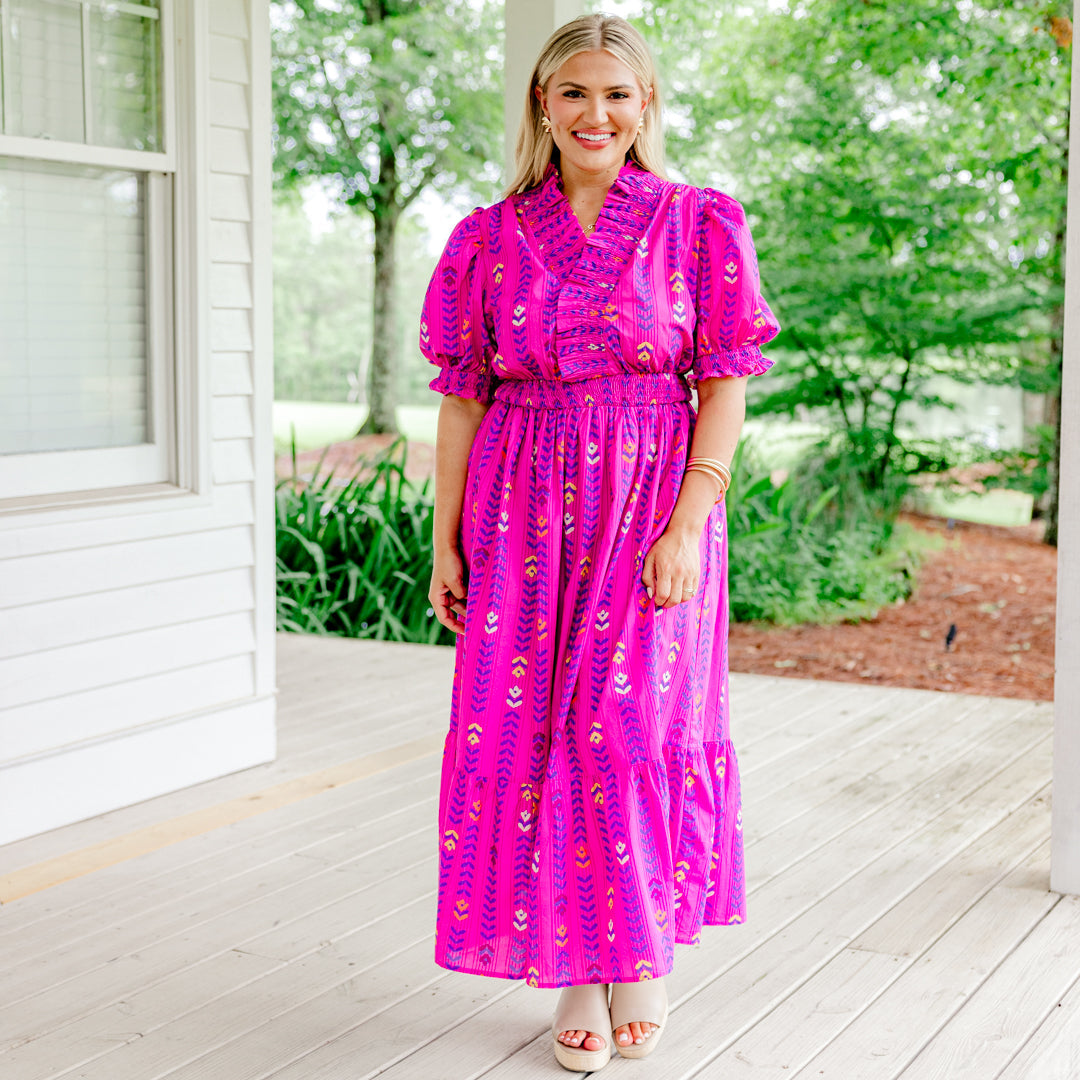 Vestido Bold In Bloom, Magenta