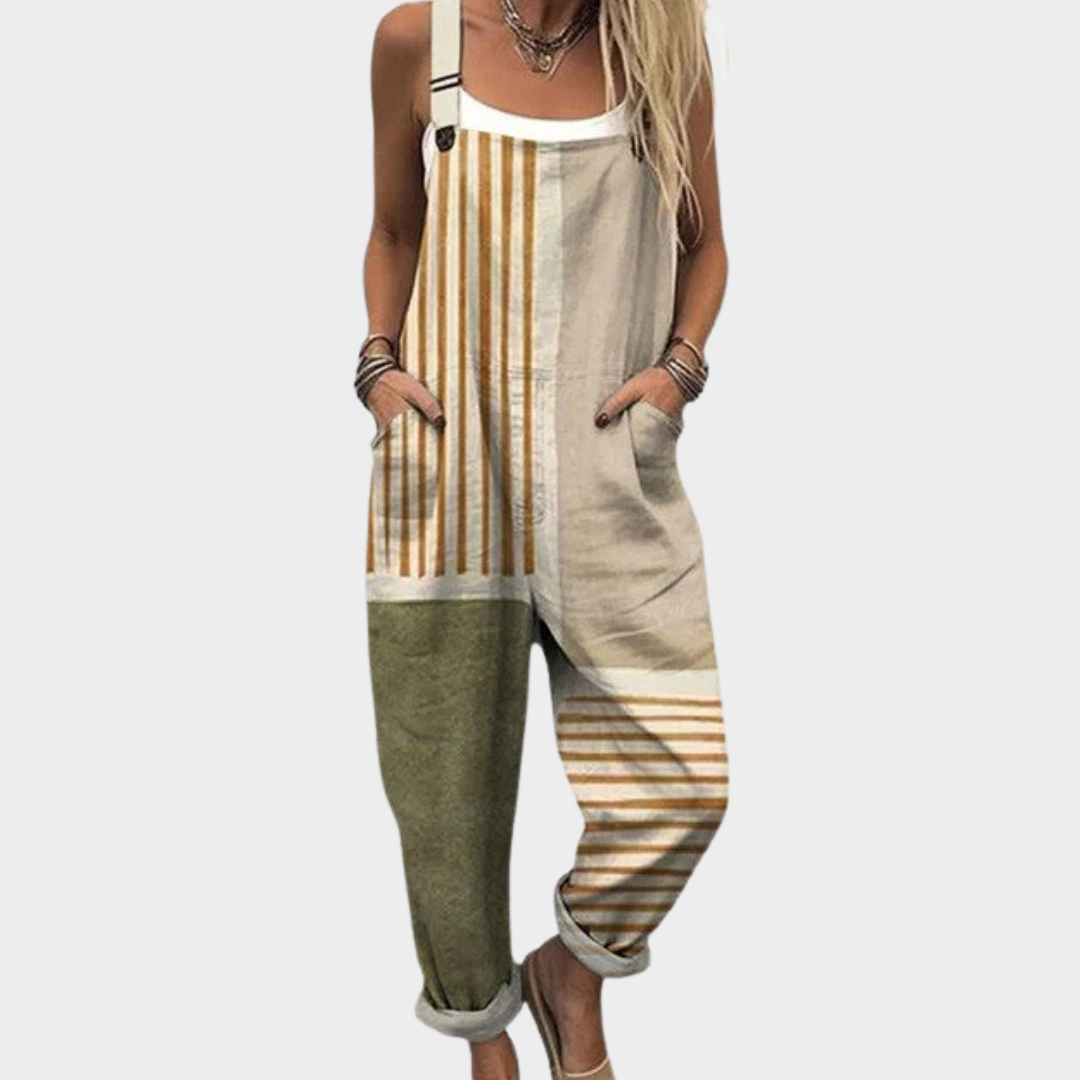 Pantalones de tirantes estampados cómodos