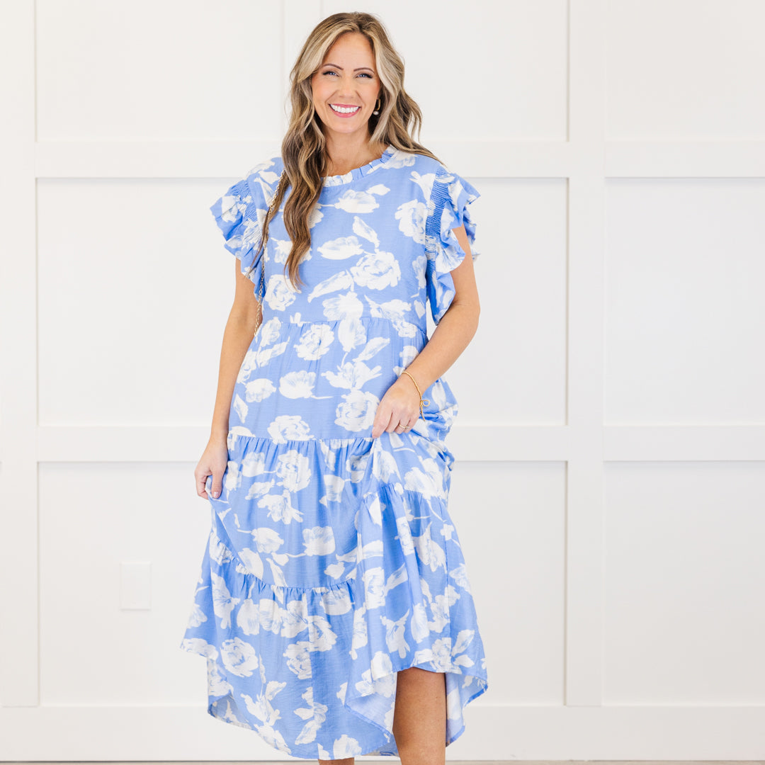 Vestido Direcciones Drifting, Azul