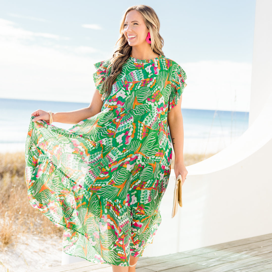 Vestido Drifting Directions, Verde