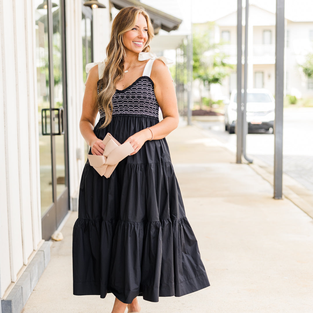 Vestido Jardín de Medianoche, Negro