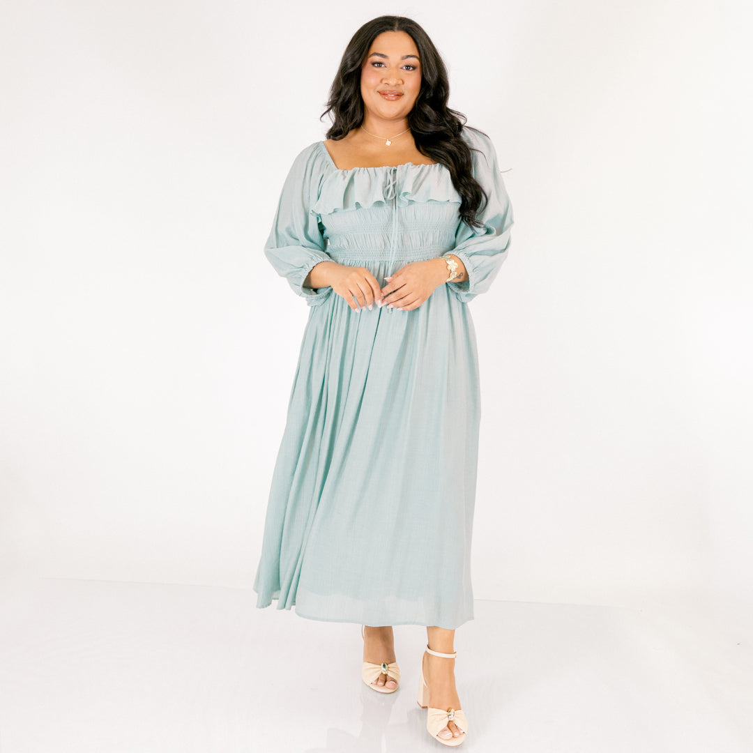Vestido Lleno de Gracia, Verde Agua