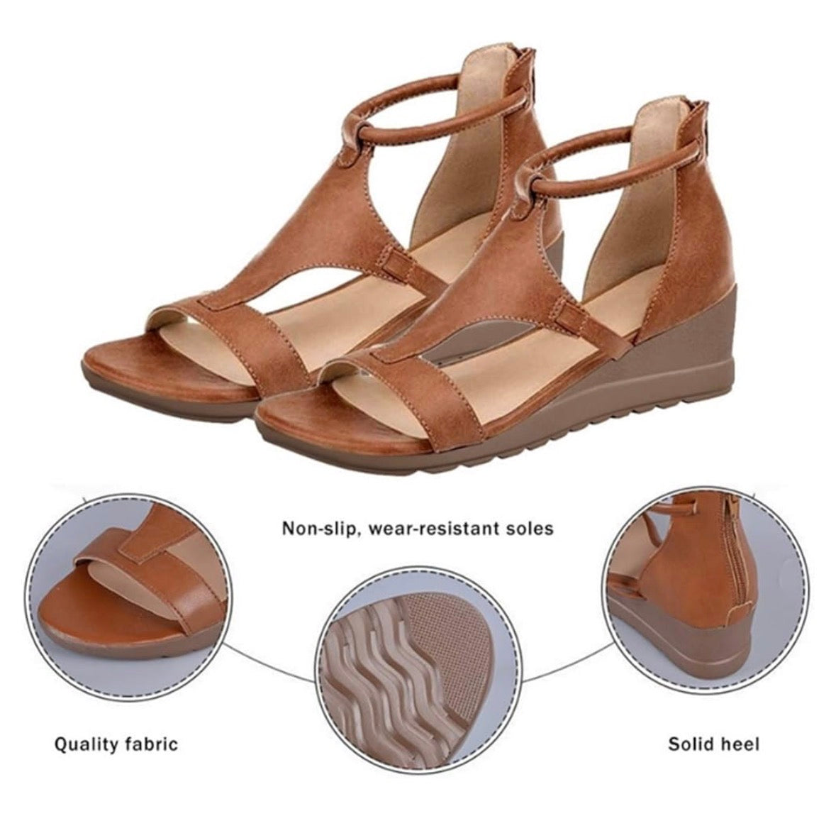 Charlotte | Sandalias de Cuña Minimalistas Chic