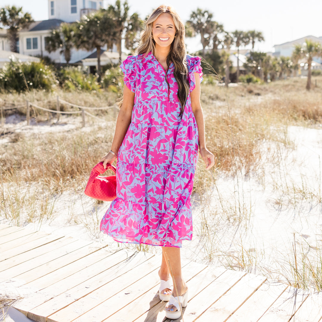 Vestido Midi Kill My Time, Mezcla de Orquídea
