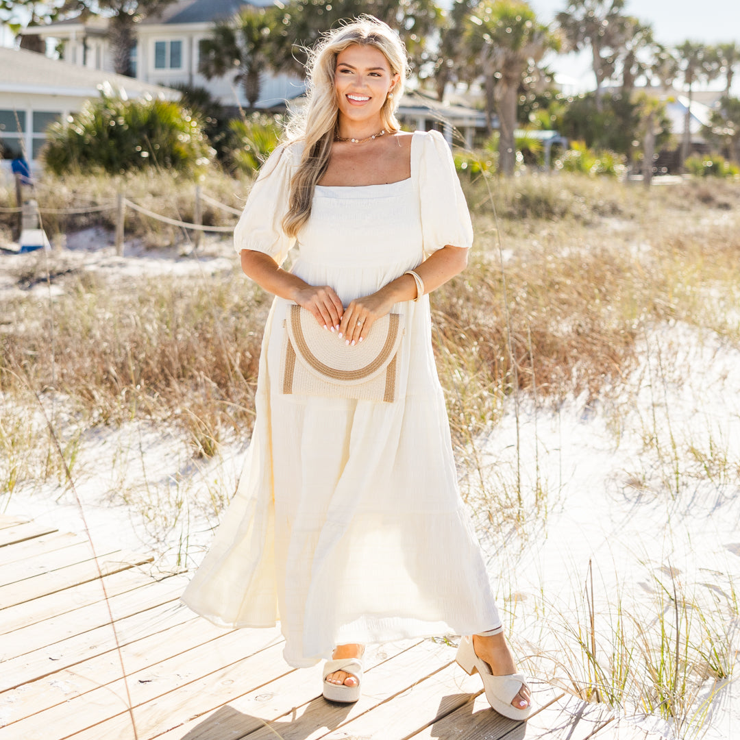 Vestido Let's Get Away, Crema
