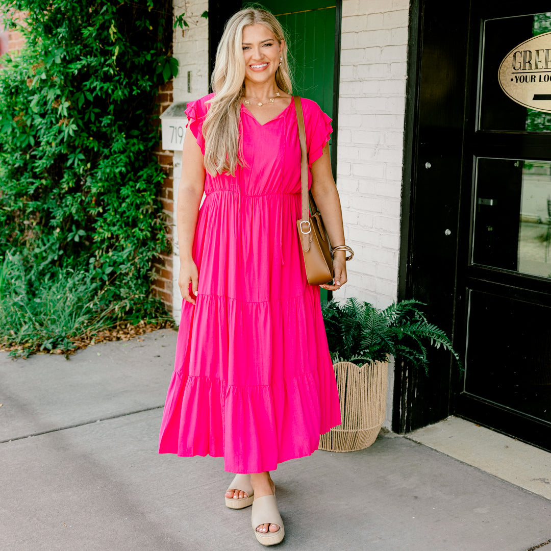 Vestido Ámame o Déjame, Rosa Fucsia