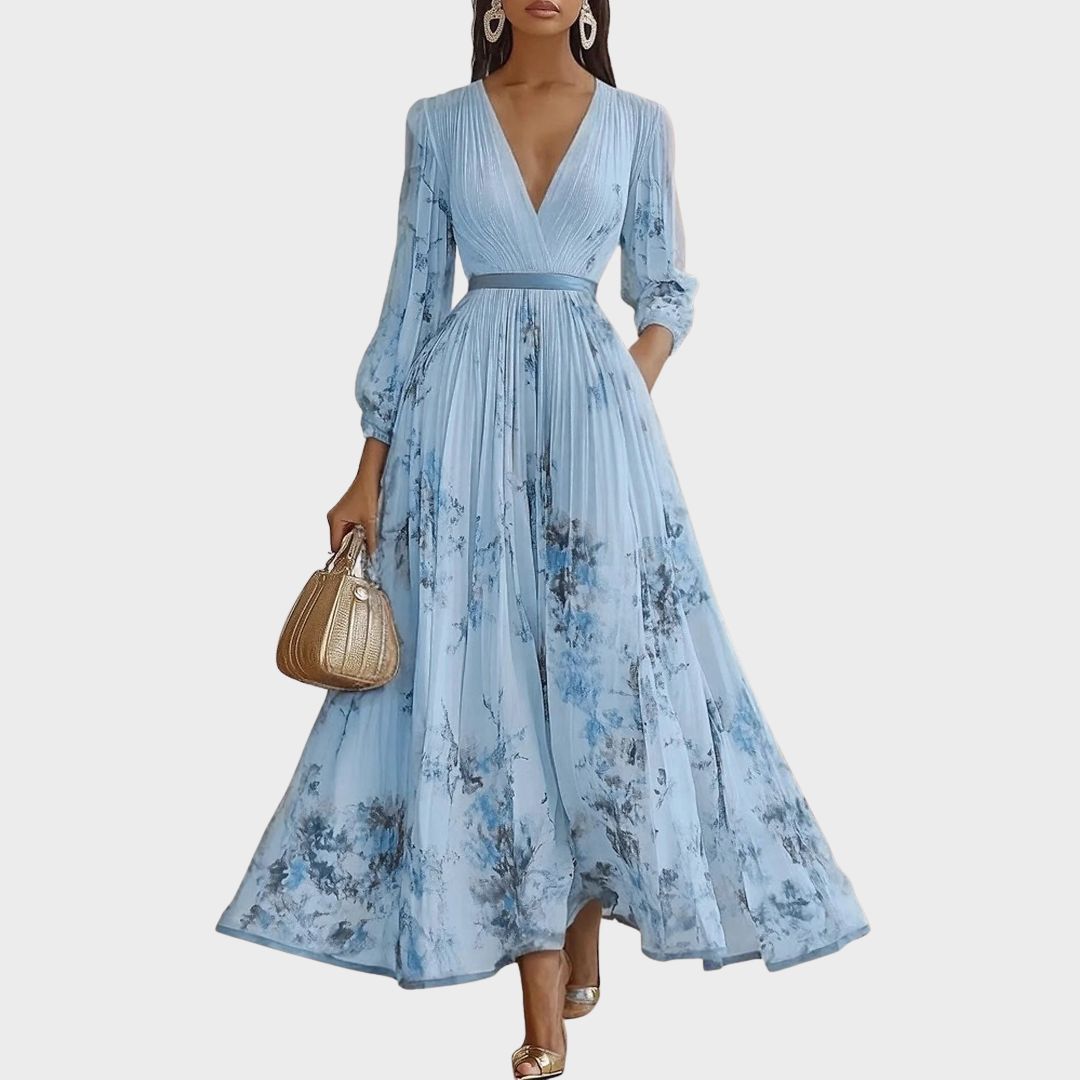 Siena™ - Elegante Vestido Maxi Plisado