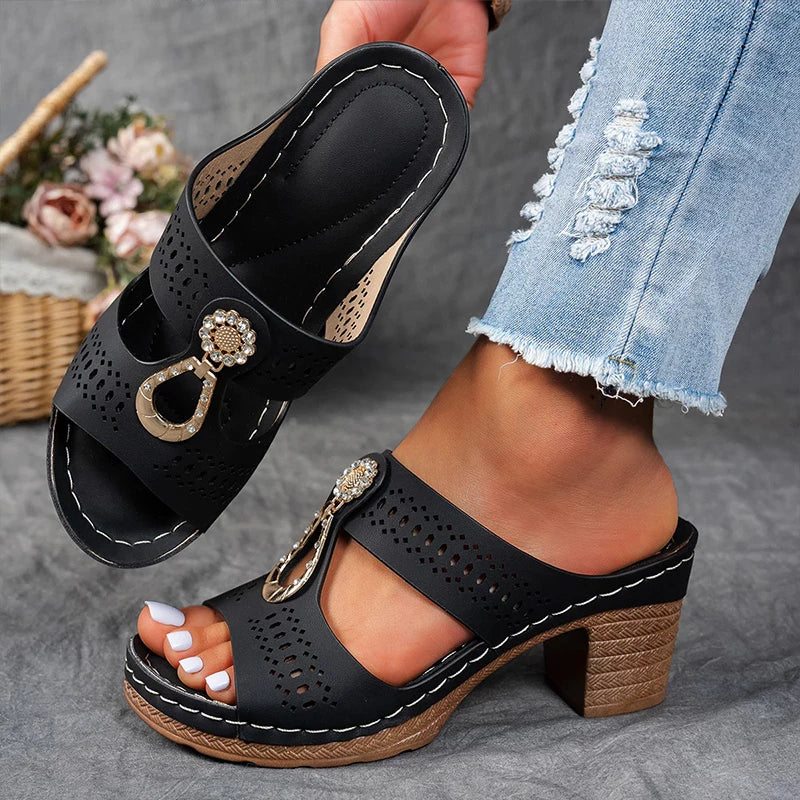 Évelyne | Sandalias Ortopédicas con Tacones Abertos