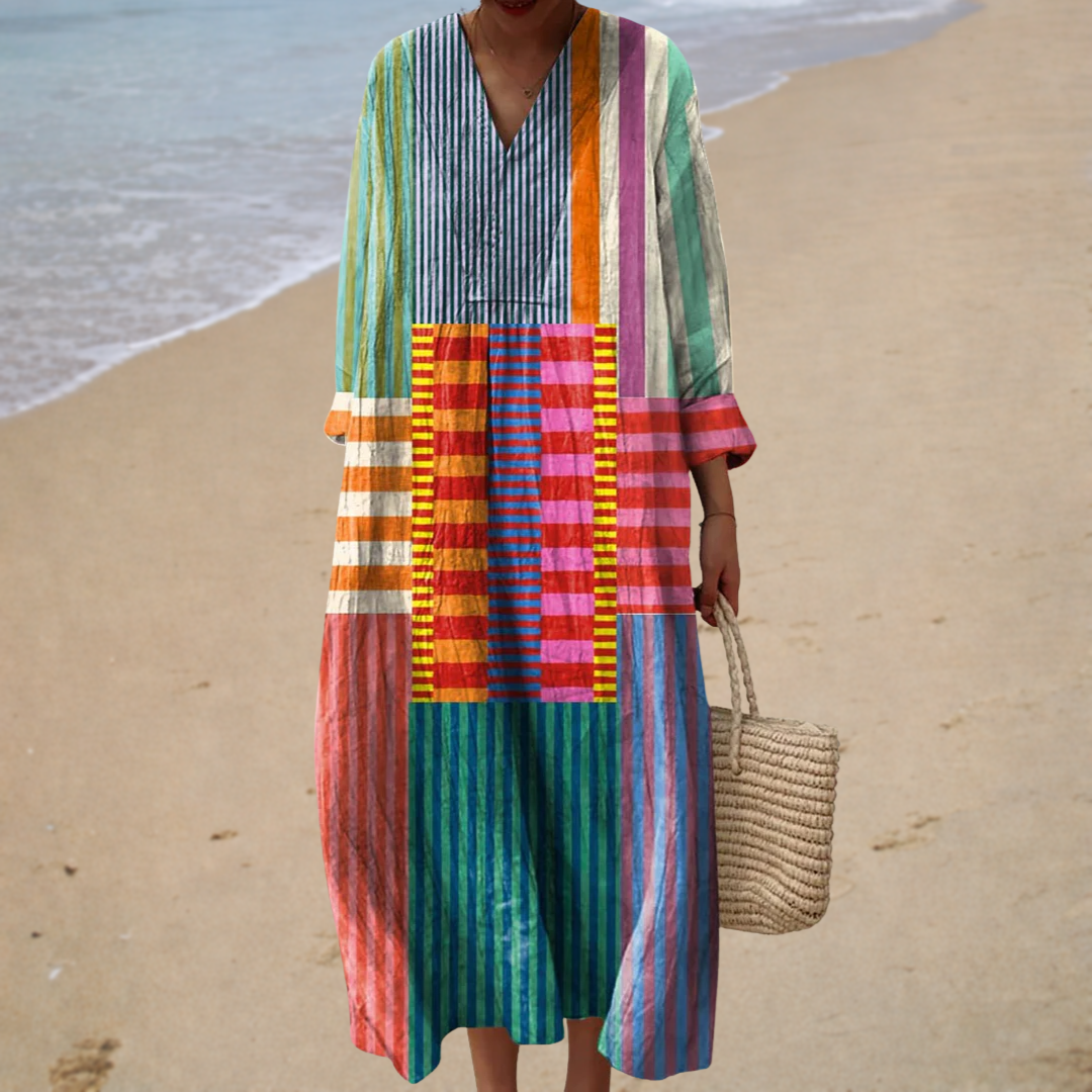 Frida | Bata Colorblock Artístico