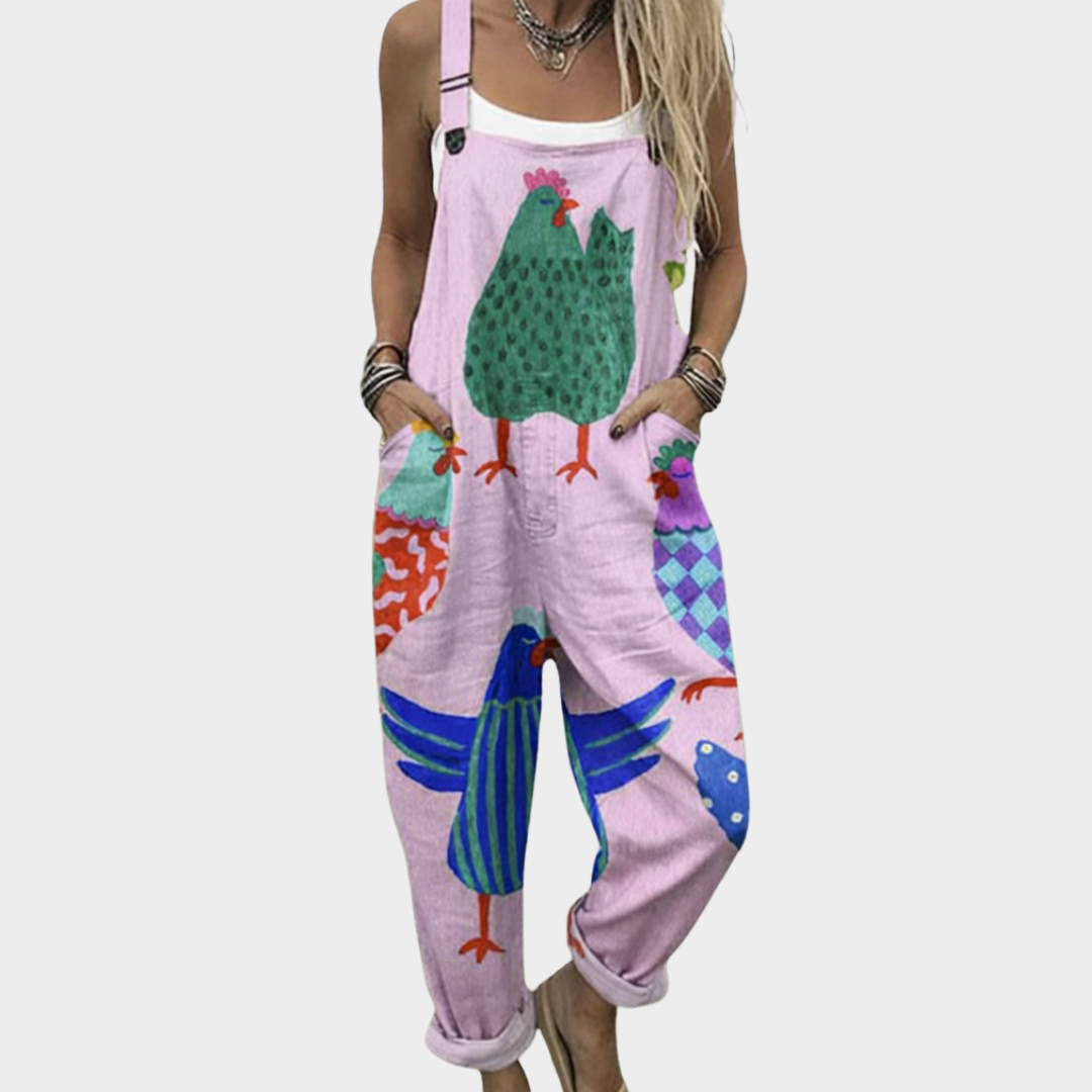 Cómoda Pantalón de Tirantes Impreso