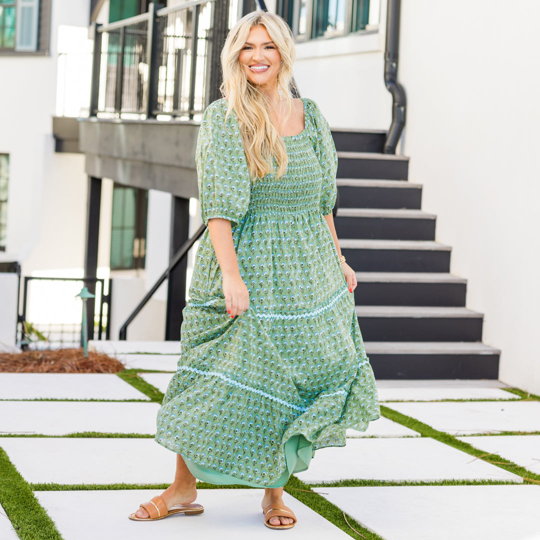 Vestido Fuera de Contacto, Verde