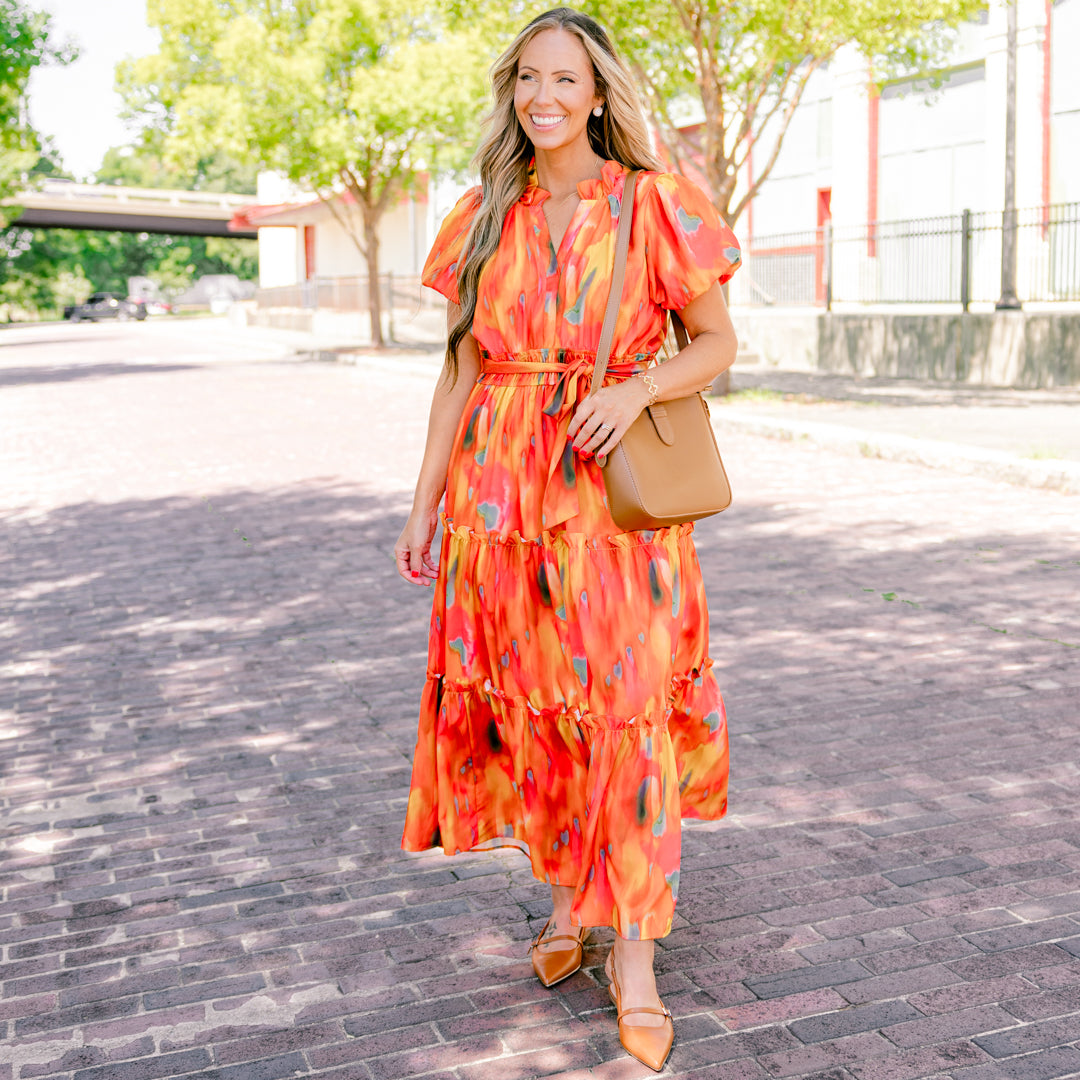 Vestido Tomador de Riesgos, Naranja