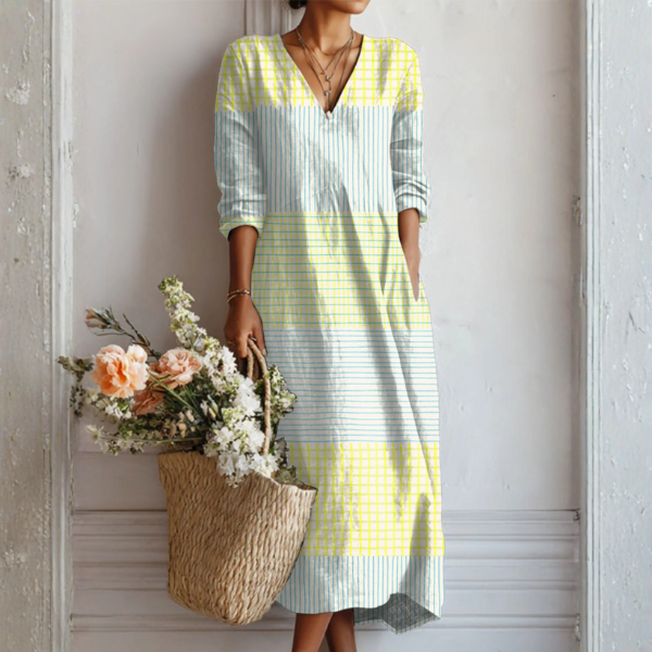 Domitille | Vestido Impreso Pastel Estructurado
