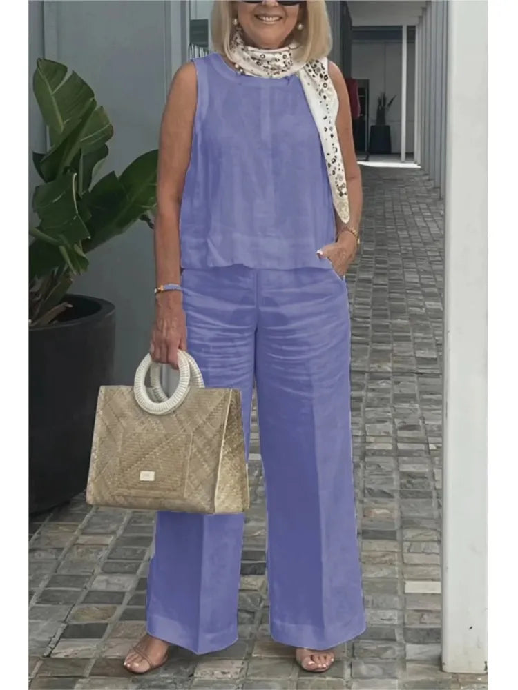 Conjunto Dos Piezas de Lino (Playera + Pantalón) | BRIO™