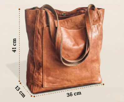 Charlotte | Bolsa de Mano de Cuero Vintage Auténtico