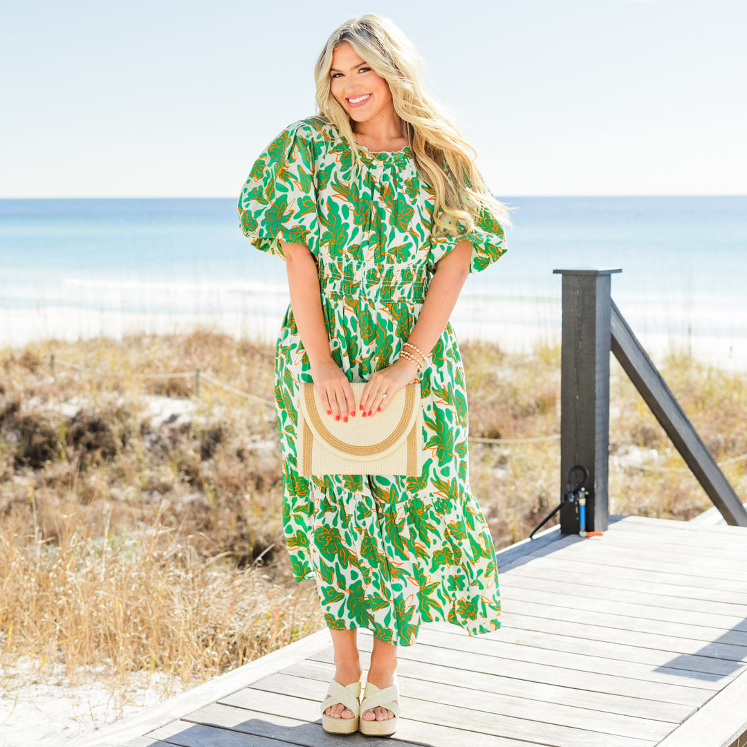 Vestido Maxi Paseo Soleado, Verde