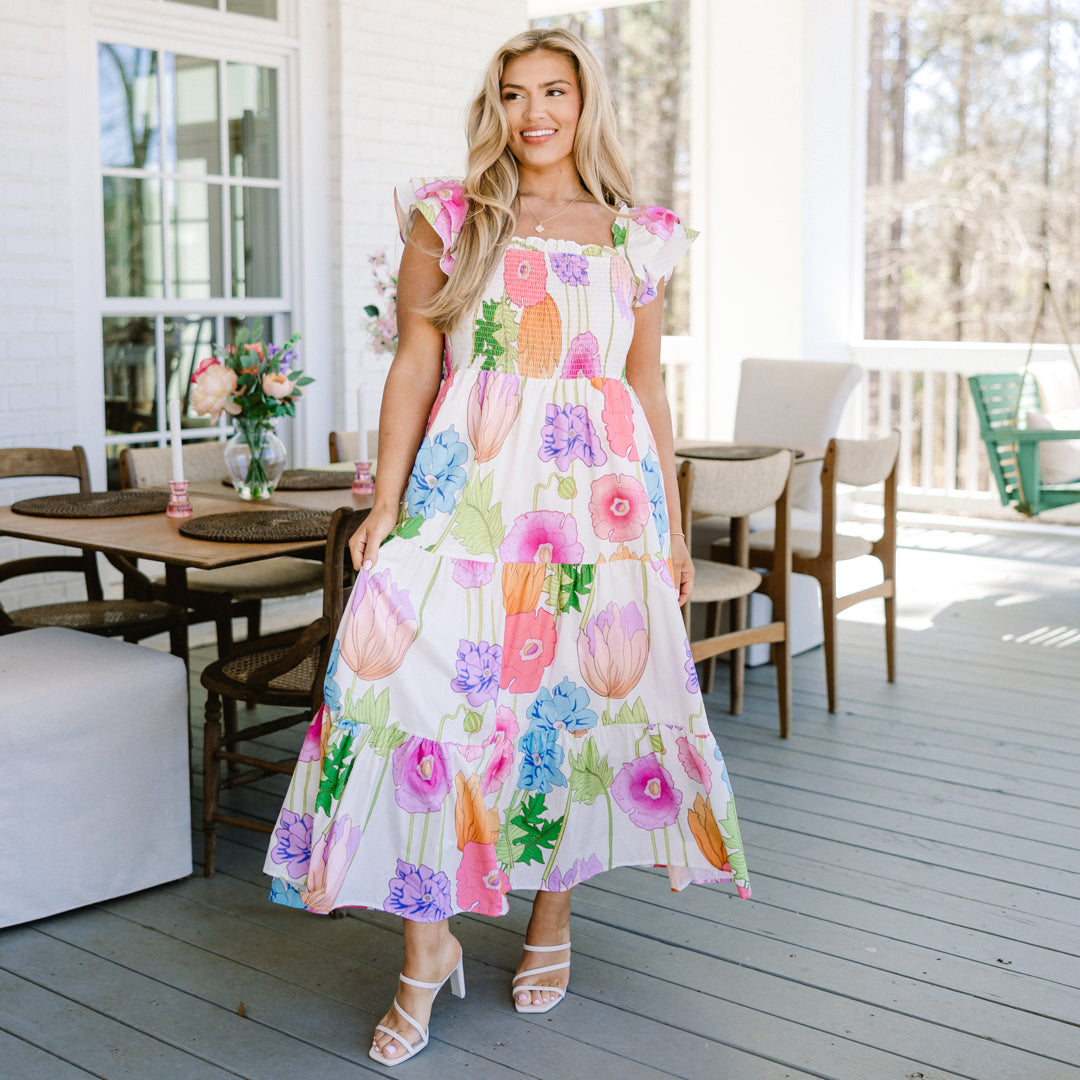 El Vestido Maxi Canción de las Flores Silvestres, Verde