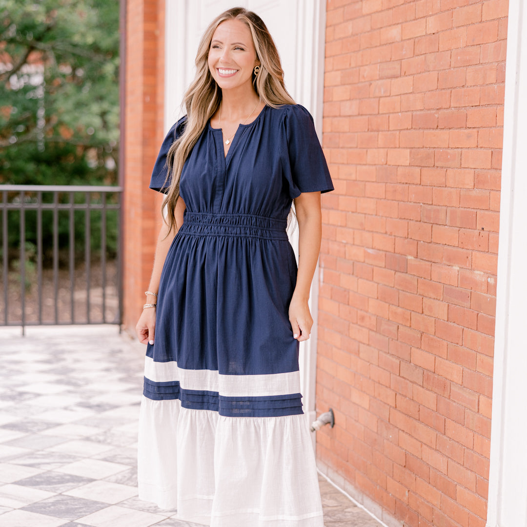 Vestido Deséame Alegría, Marino