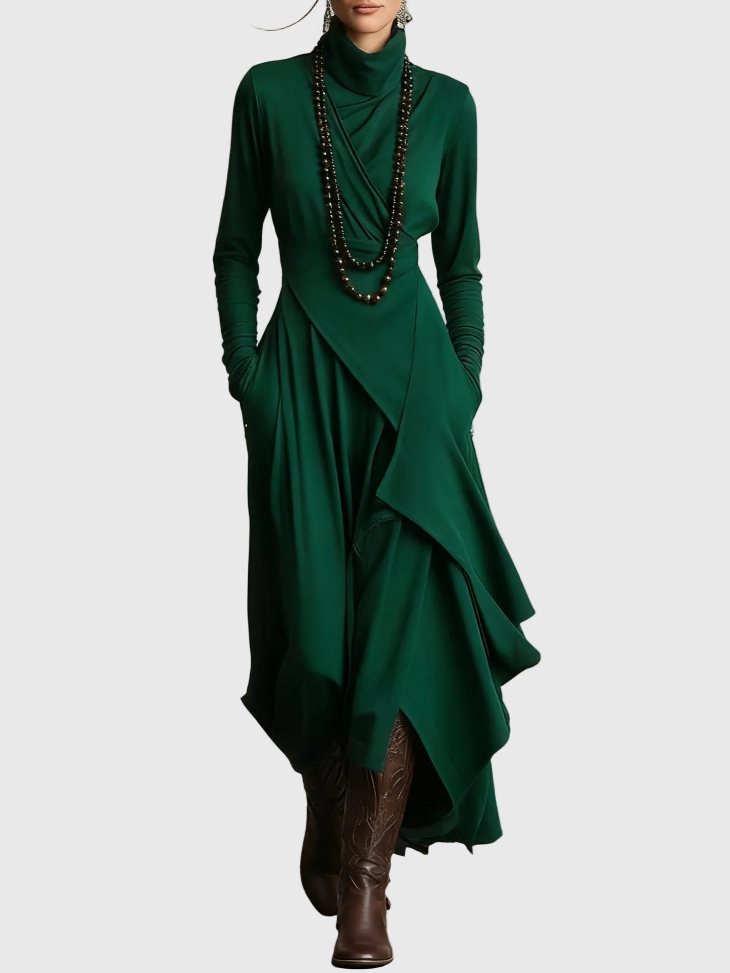Isabeau | Vestido Maxi Drapé Elegante