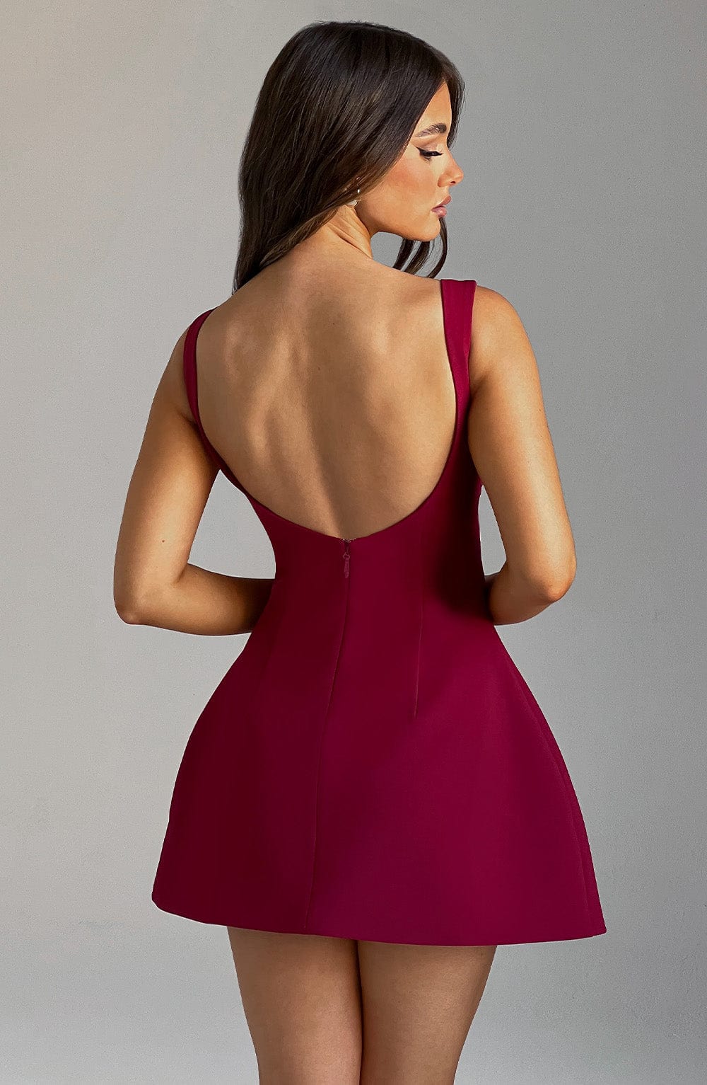 Sukienka Mini Alana - Bordowa