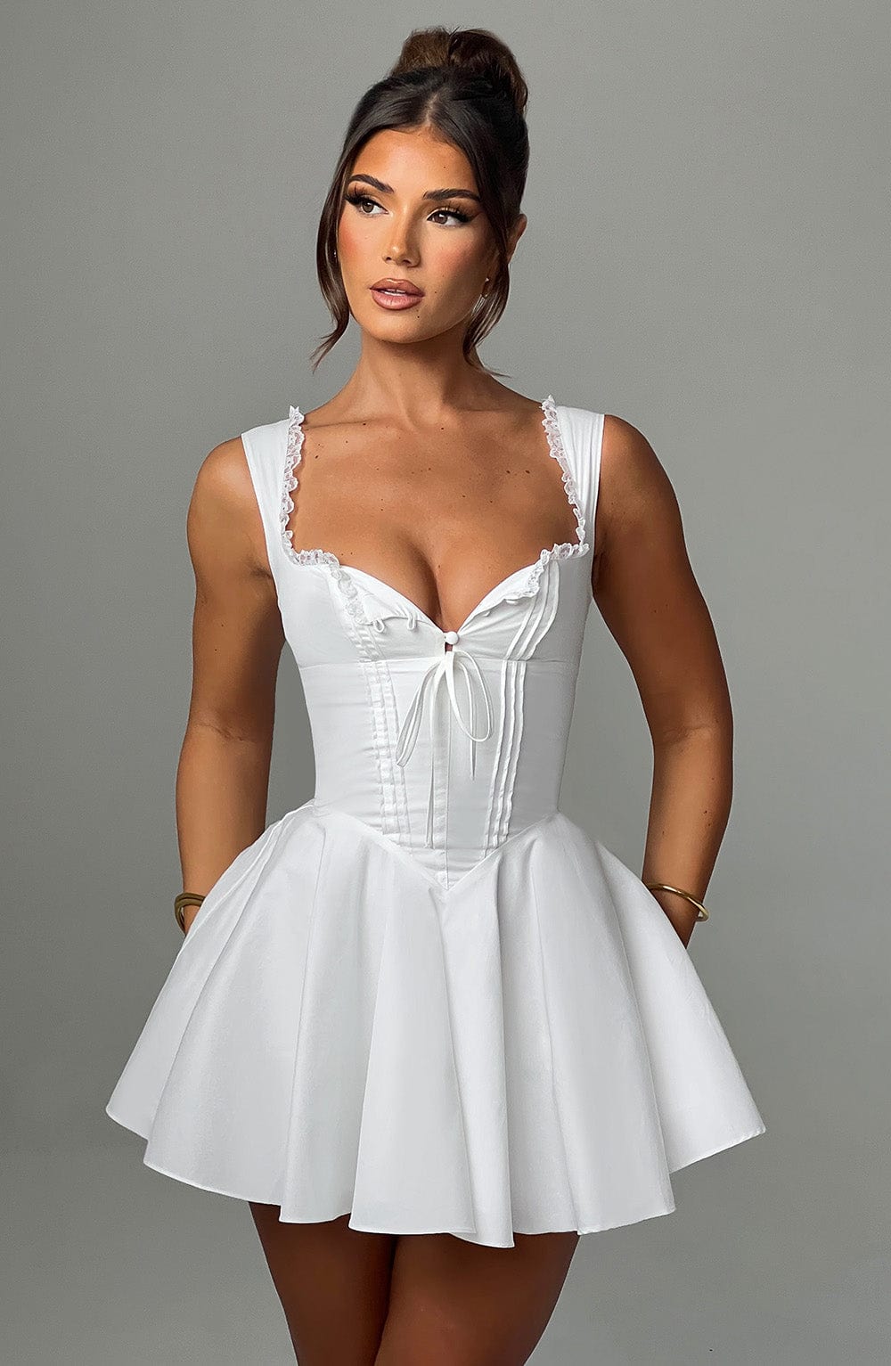 Minisiemienna sukienka Antonella - Kość słoniowa