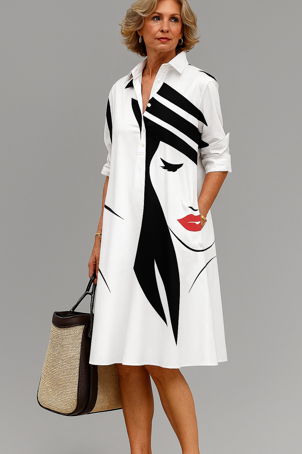 Bella | Vestido Midi Artístico