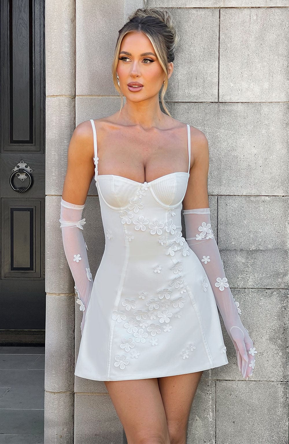 Mini sukienka Dalary - Kość słoniowa