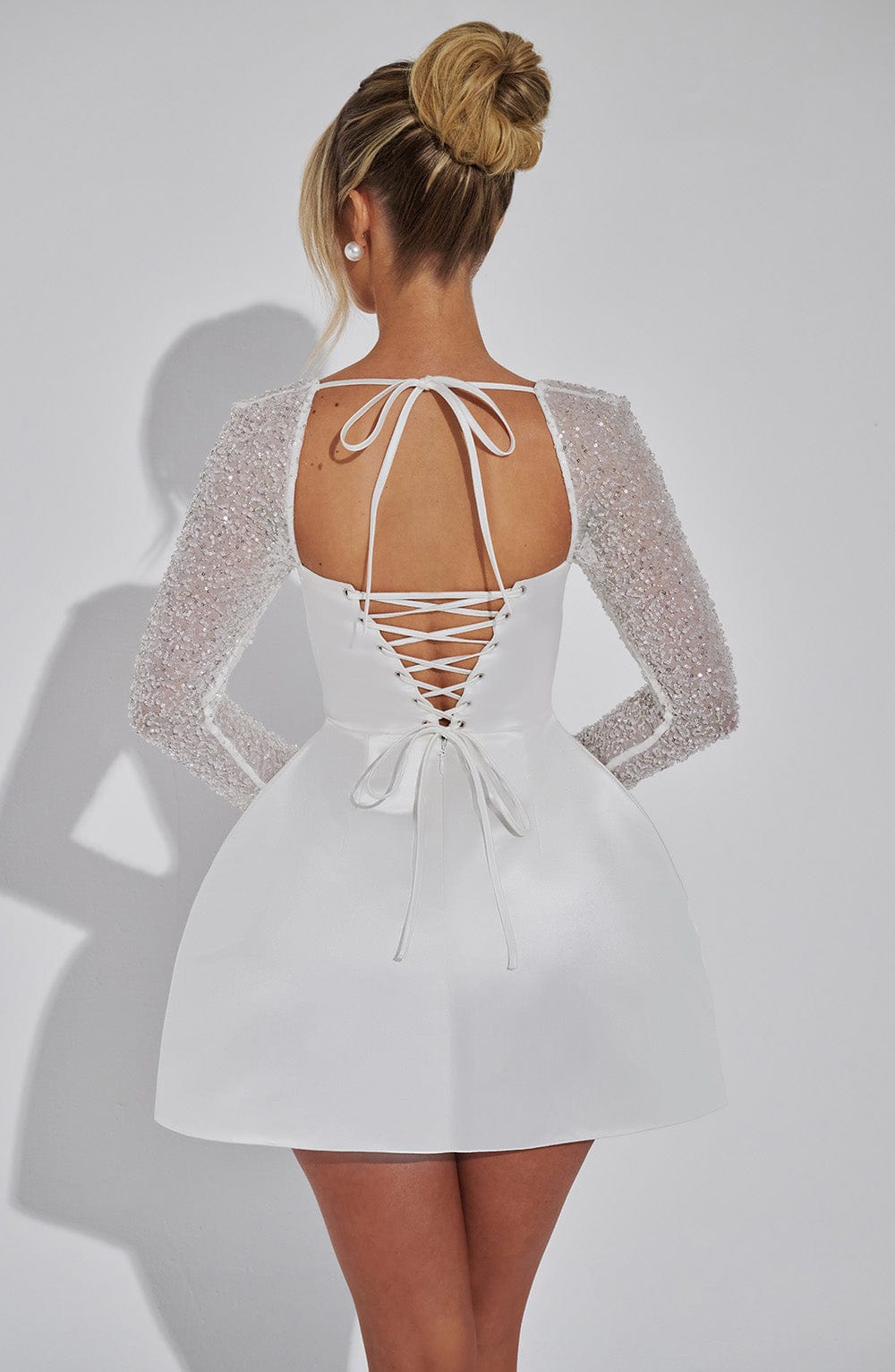 Mini sukienka Dolly - Ecru