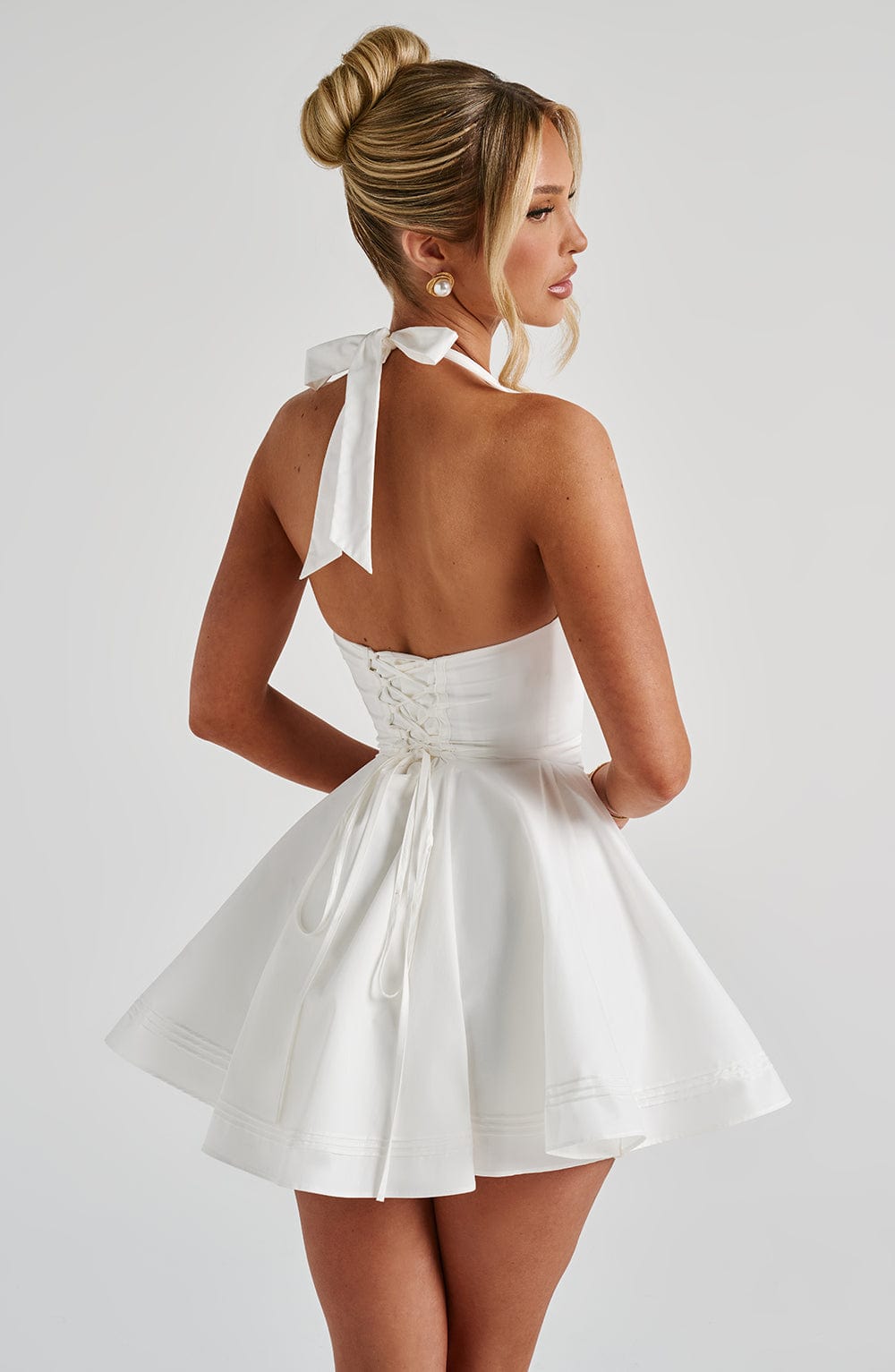 Sukienka mini Doris - Kość słoniowa