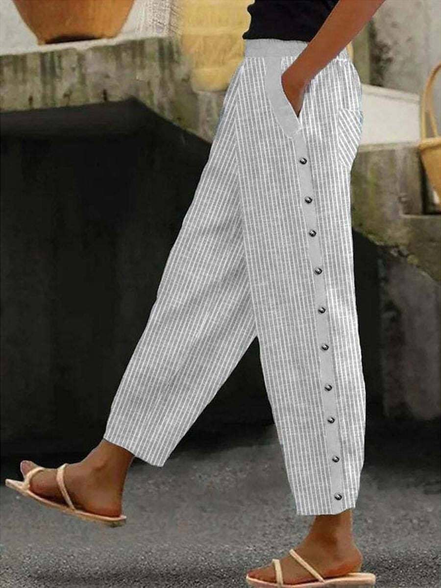 Charlotte | Pantalón Rayado Bohème Chic
