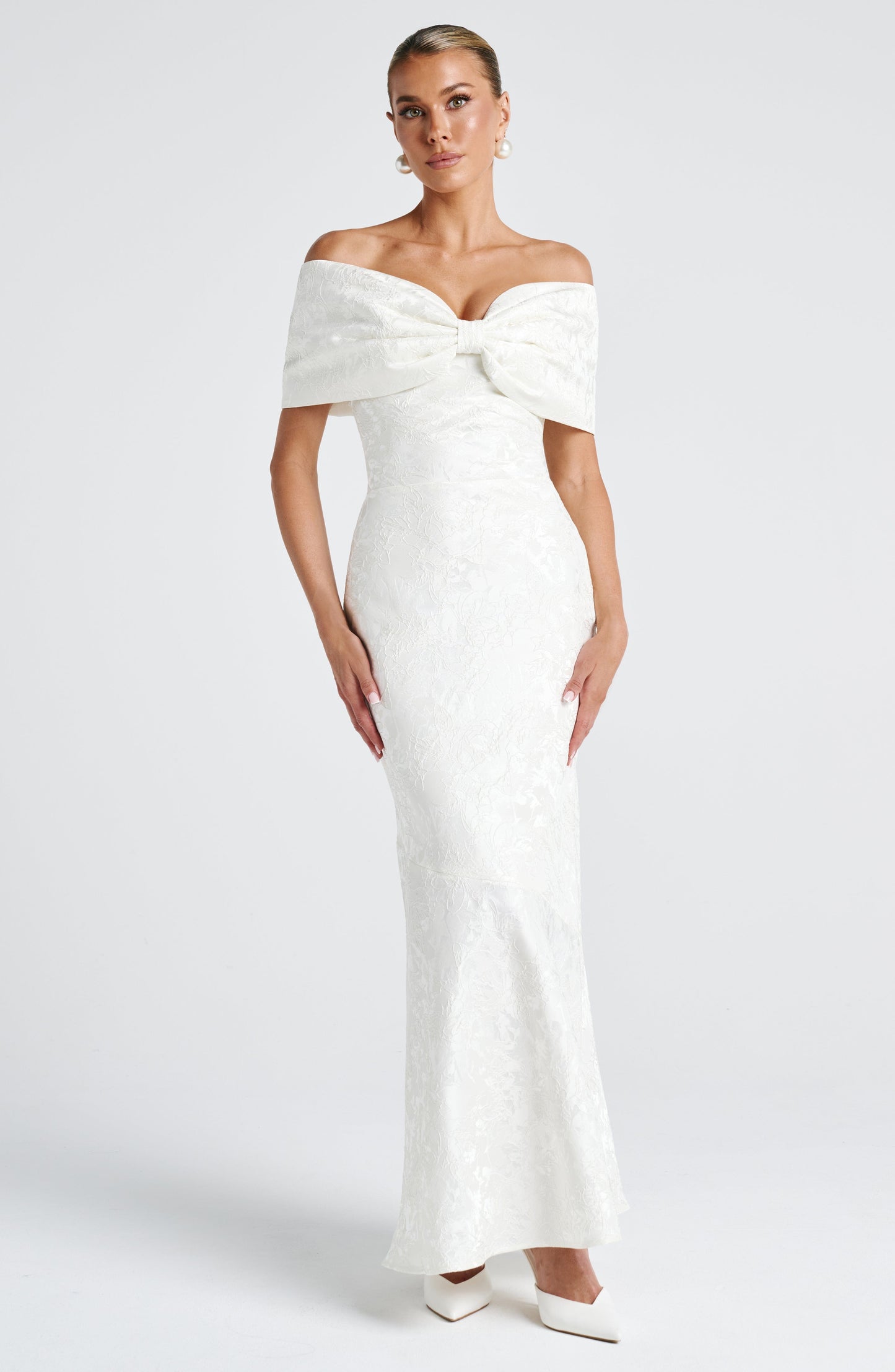 Długa Sukienka Emberly - Kremowa