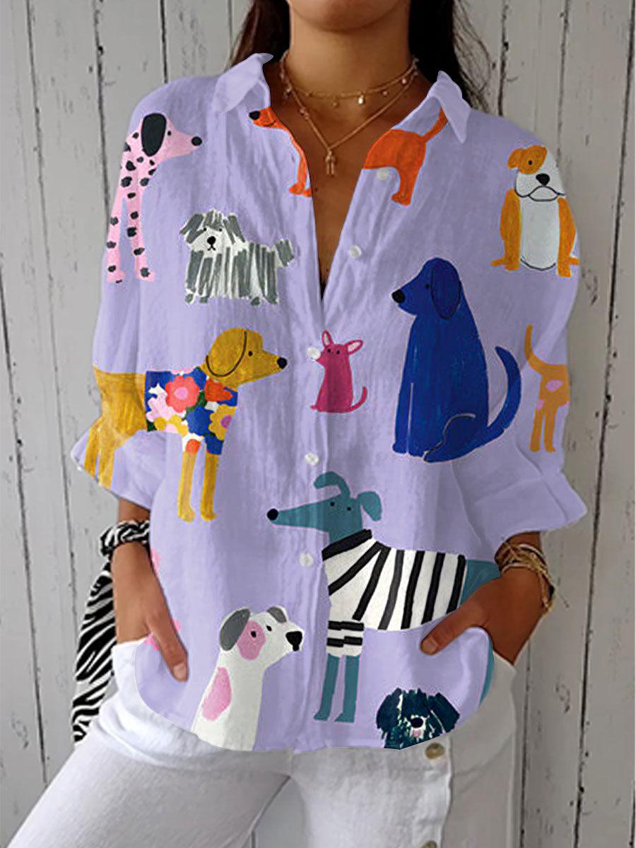 Florence | Blusa Motivos Caninos Fantasía