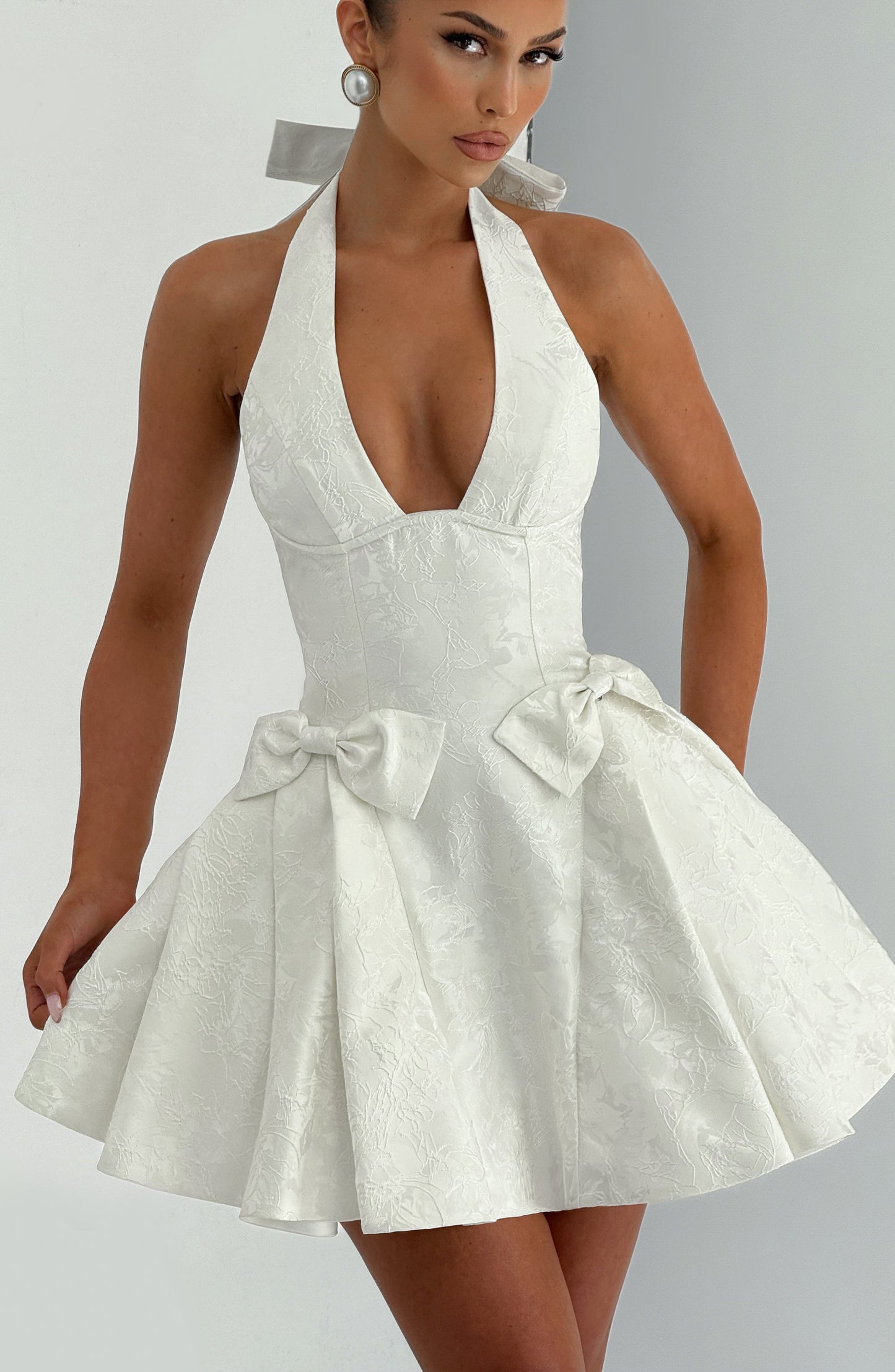 Mini sukienka Jocelyn - Kremowa