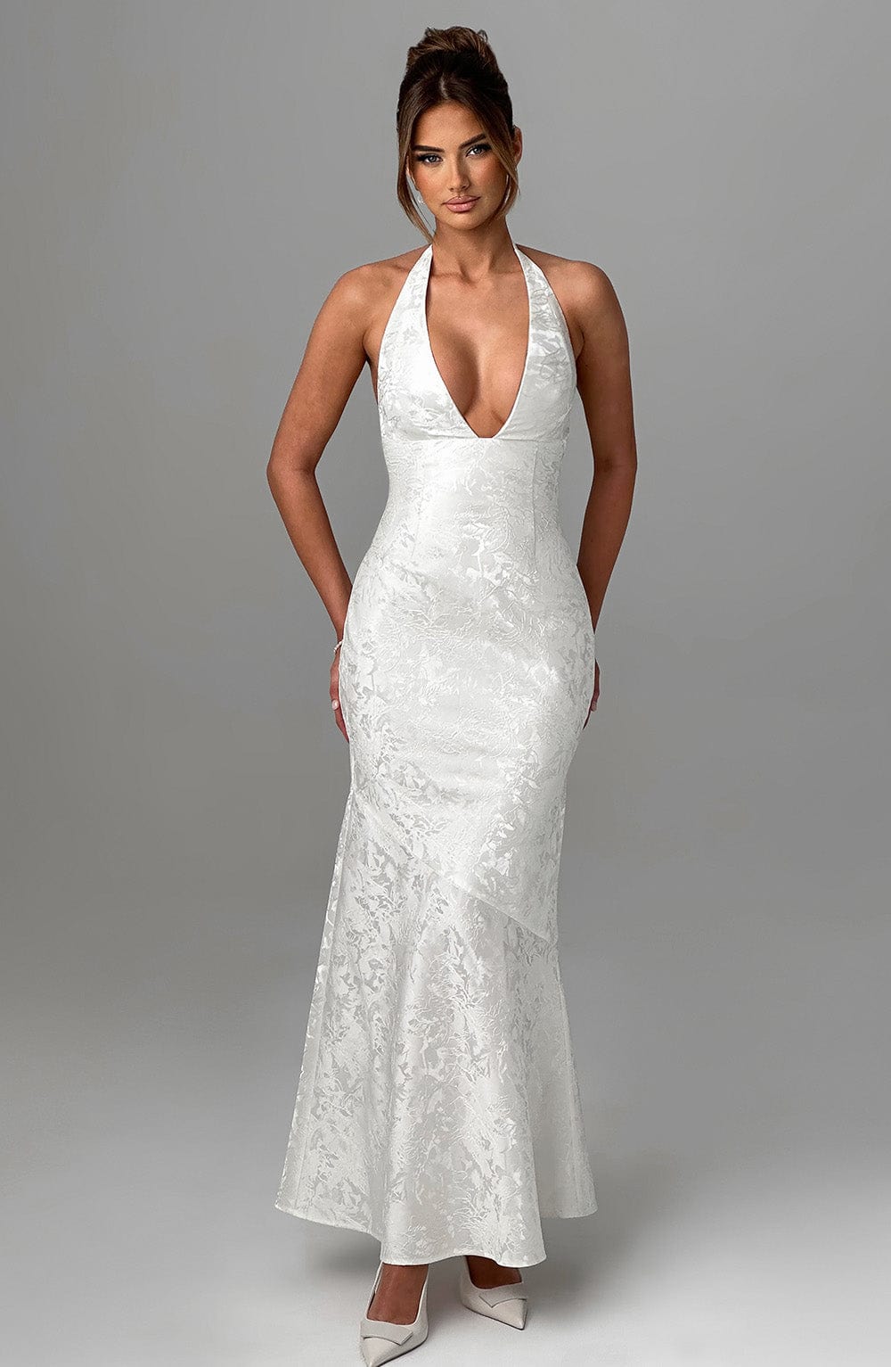 Sukienka Maxi Josephine - perłowa