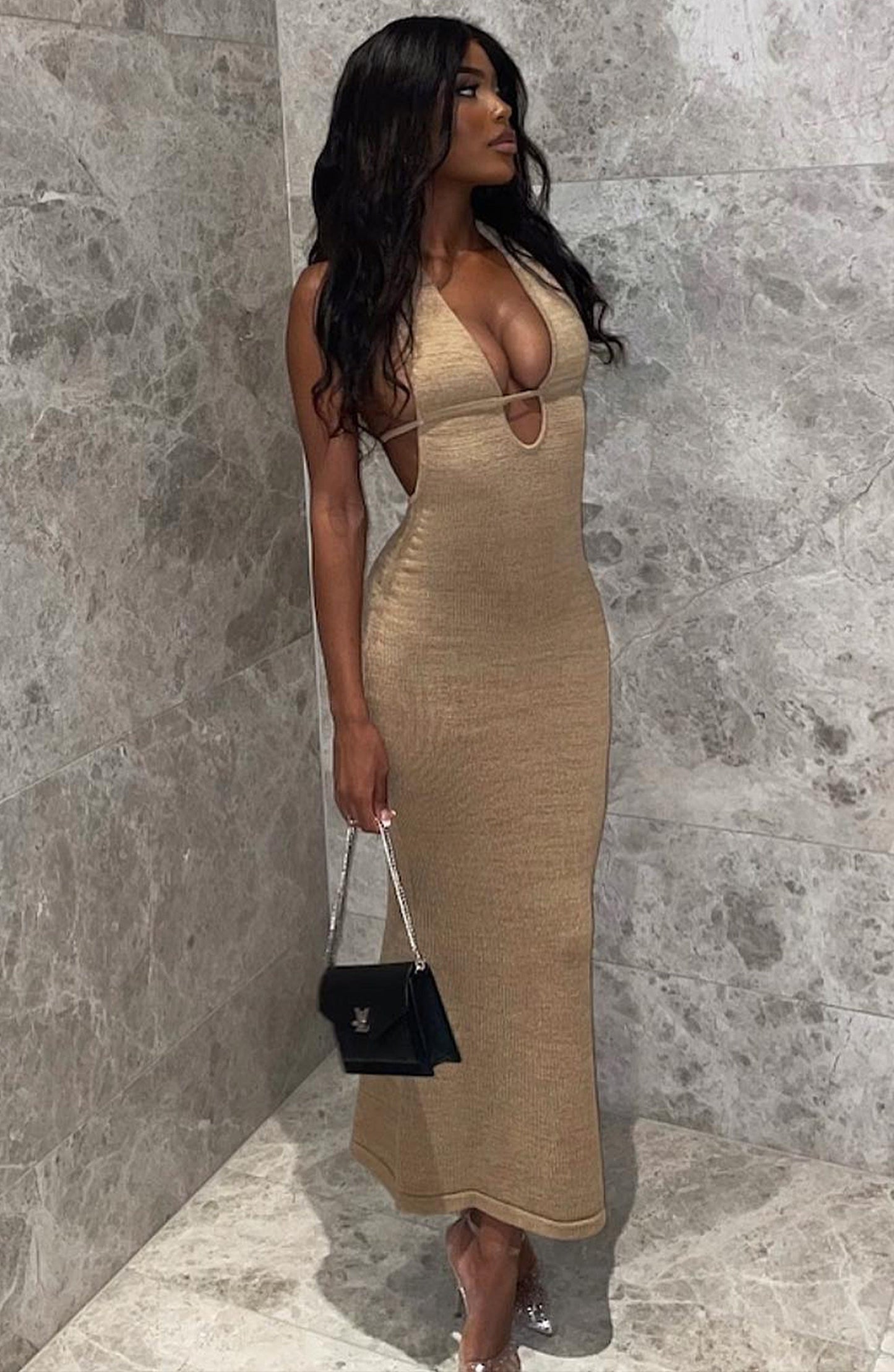 Długa sukienka Lilliana - Beżowa