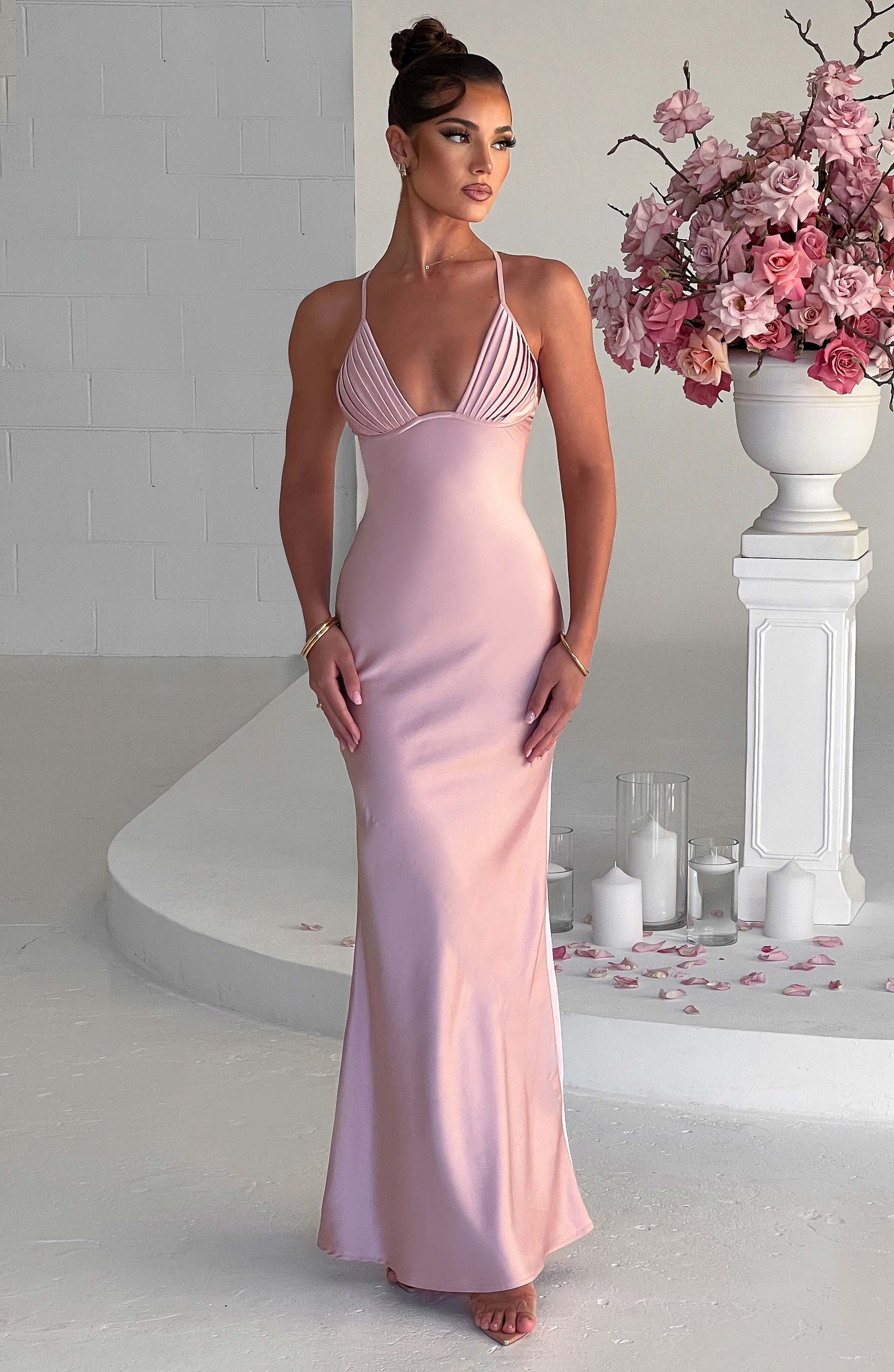 Sukienka Maxi Miriam - Kolor Blush