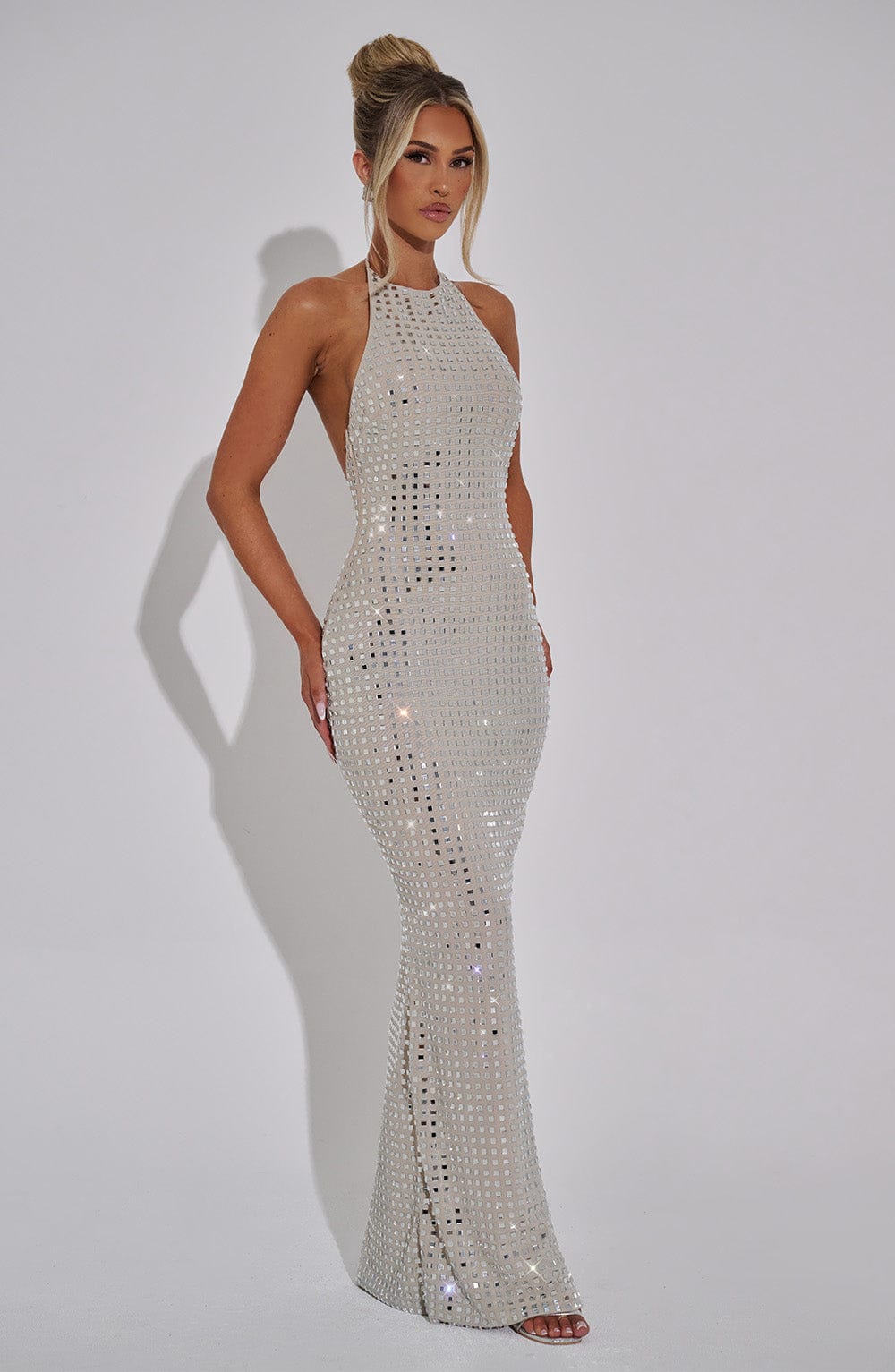 Długa sukienka Odessa - Nude