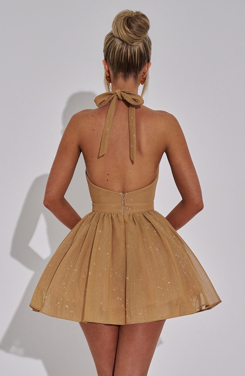 Mini sukienka Pippa - Złoty połysk